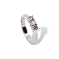 Anello trilogy in oro bianco 18 kt con diamanti 0.29 ct VS G – Simbolo eterno d’amore | Idee Preziose dal 1987 - IP.AK18B/35D